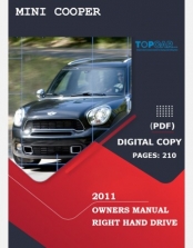 MINI COOPER 2011 OWNERS MANUAL